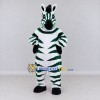 Custom Green and White Zebra Mascot Costume Adult Full Body Suit for School Events Custom Green and White Zebra Mascot Costume Adult Full Body Suit for School Events