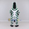 Custom Green and White Zebra Mascot Costume Adult Full Body Suit for School Events Custom Green and White Zebra Mascot Costume Adult Full Body Suit for School Events
