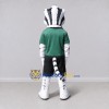 Custom White and Green Tiger in Sportswear Mascot Costume Adult Full Body Suit for Sports Events Custom White and Green Tiger in Sportswear Mascot Costume Adult Full Body Suit for Sports Events