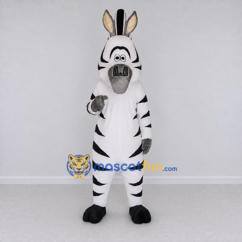 Custom Black and White Zebra Character Mascot Costume Adult Full Body Suit for School Events Custom Black and White Zebra Character Mascot Costume Adult Full Body Suit for School Events