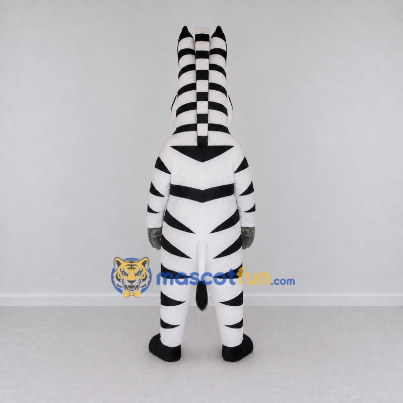 Custom Black and White Zebra Character Mascot Costume Adult Full Body Suit for School Events Custom Black and White Zebra Character Mascot Costume Adult Full Body Suit for School Events