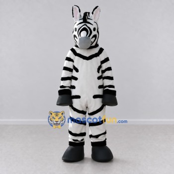 Custom Black and White Zebra Mascot Costume Adult Full Body Suit for Wildlife Events Custom Black and White Zebra Mascot Costume Adult Full Body Suit for Wildlife Events