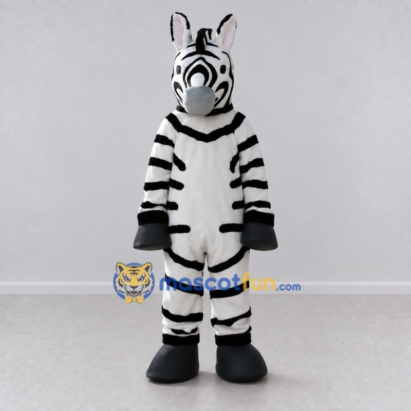 Custom Black and White Zebra Mascot Costume Adult Full Body Suit for Wildlife Events Custom Black and White Zebra Mascot Costume Adult Full Body Suit for Wildlife Events