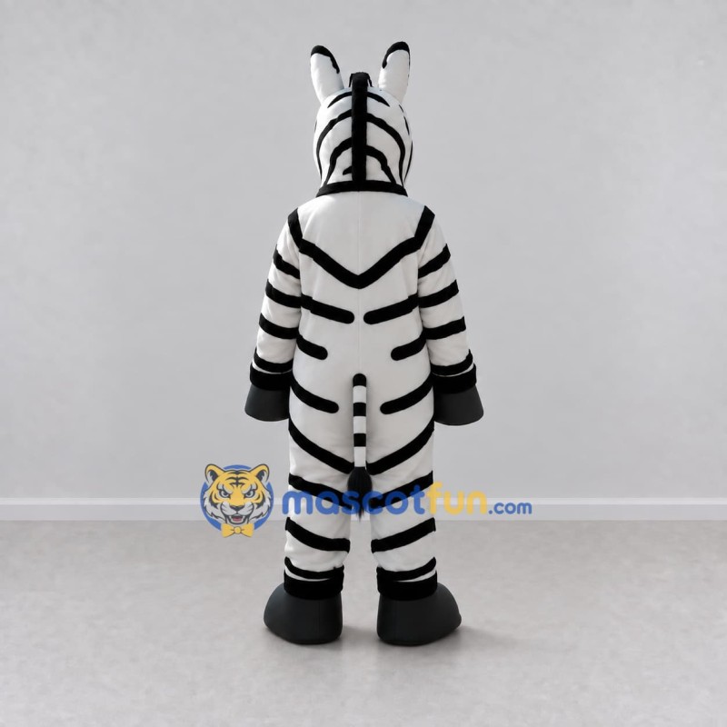 Custom Black and White Zebra Mascot Costume Adult Full Body Suit for Wildlife Events Custom Black and White Zebra Mascot Costume Adult Full Body Suit for Wildlife Events