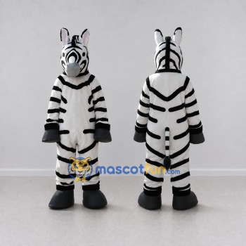 Custom Black and White Zebra Mascot Costume Adult Full Body Suit for Wildlife Events