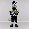 Custom Black and Yellow Zebra in Sportswear Mascot Costume Adult Full Body Suit for Sports Events Custom Black and Yellow Zebra in Sportswear Mascot Costume Adult Full Body Suit for Sports Events