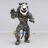 Custom White and Black Tiger Mascot Costume Adult Full Body Suit for Wildlife Events Custom White and Black Tiger Mascot Costume Adult Full Body Suit for Wildlife Events