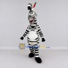 Custom Black and White Zebra Character Mascot Costume Adult Full Body Suit for School Events