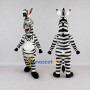 Custom Black and White Zebra Character Mascot Costume Adult Full Body Suit for School Events