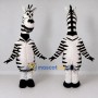 Custom Black and White Zebra Character Mascot Costume Adult Full Body Suit for School Events