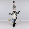 Custom Black and White Zebra Character Mascot Costume Adult Full Body Suit for School Events