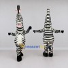 Custom Black and White Zebra Character Mascot Costume Adult Full Body Suit for School Events