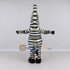 Custom Black and White Zebra Character Mascot Costume Adult Full Body Suit for School Events