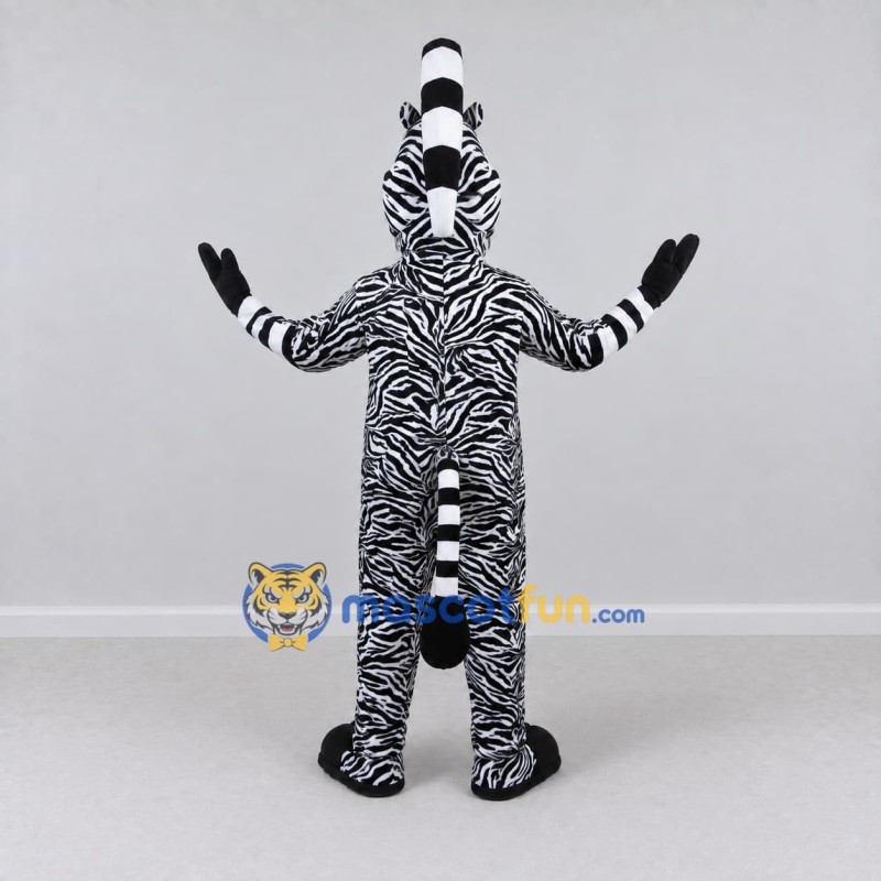 Custom Black and White Zebra Character Mascot Costume Adult Full Body Suit for School Events Custom Black and White Zebra Character Mascot Costume Adult Full Body Suit for School Events