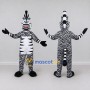 Custom Black and White Zebra Character Mascot Costume Adult Full Body Suit for School Events