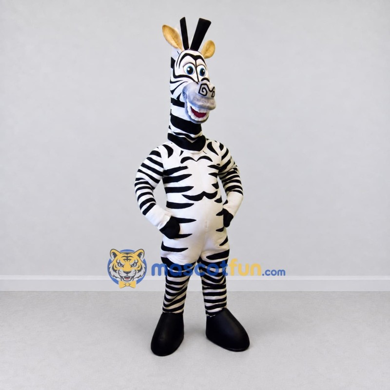 Custom Black and White Zebra with a Bow Tie Mascot Costume Adult Full Body Suit for School Events Custom Black and White Zebra with a Bow Tie Mascot Costume Adult Full Body Suit for School Events