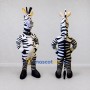 Custom Black and White Zebra with a Bow Tie Mascot Costume Adult Full Body Suit for School Events