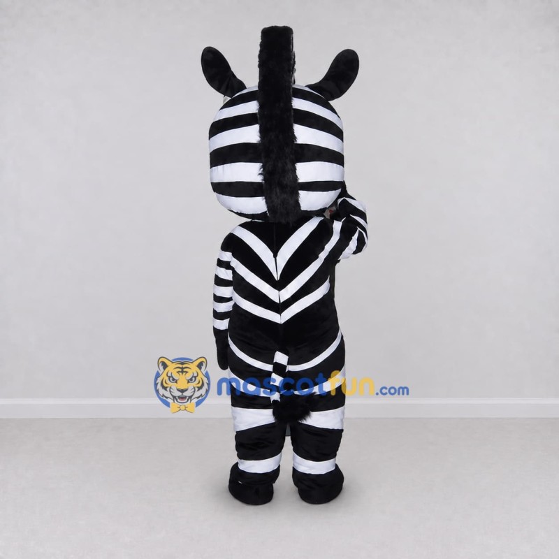 Custom Black and White Zebra Character Mascot Costume Adult Full Body Suit for School Events Custom Black and White Zebra Character Mascot Costume Adult Full Body Suit for School Events