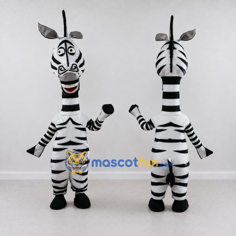 Custom Black and White Zebra Character Mascot Costume Adult Full Body Suit for School Events Custom Black and White Zebra Character Mascot Costume Adult Full Body Suit for School Events