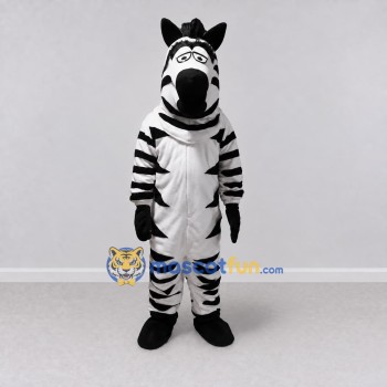 Custom Black and White Zebra Mascot Costume Adult Full Body Suit for Wildlife Events Custom Black and White Zebra Mascot Costume Adult Full Body Suit for Wildlife Events
