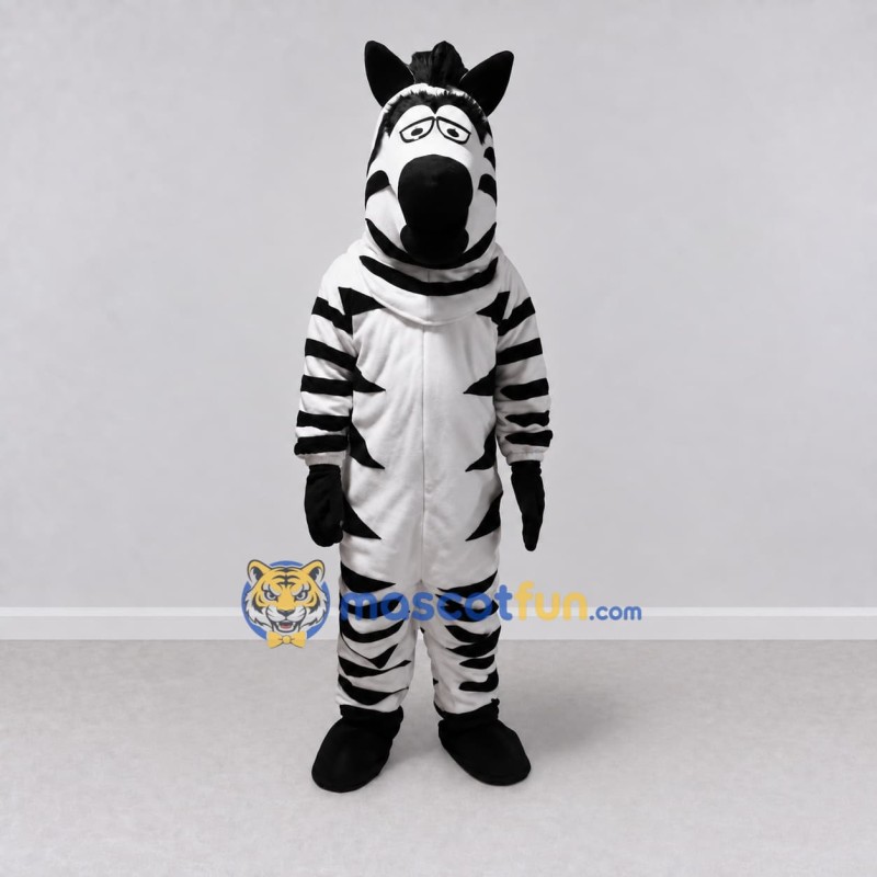 Custom Black and White Zebra Mascot Costume Adult Full Body Suit for Wildlife Events Custom Black and White Zebra Mascot Costume Adult Full Body Suit for Wildlife Events