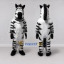 Custom Black and White Zebra Mascot Costume Adult Full Body Suit for Wildlife Events