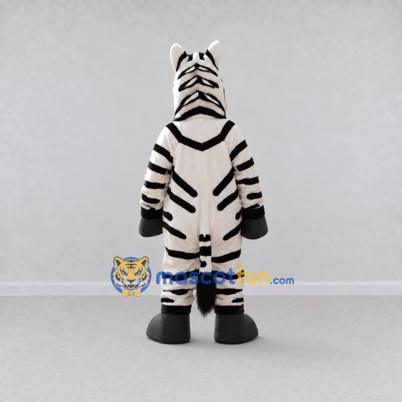 Custom Black and White Zebra Mascot Costume Adult Full Body Suit for Wildlife Events Custom Black and White Zebra Mascot Costume Adult Full Body Suit for Wildlife Events