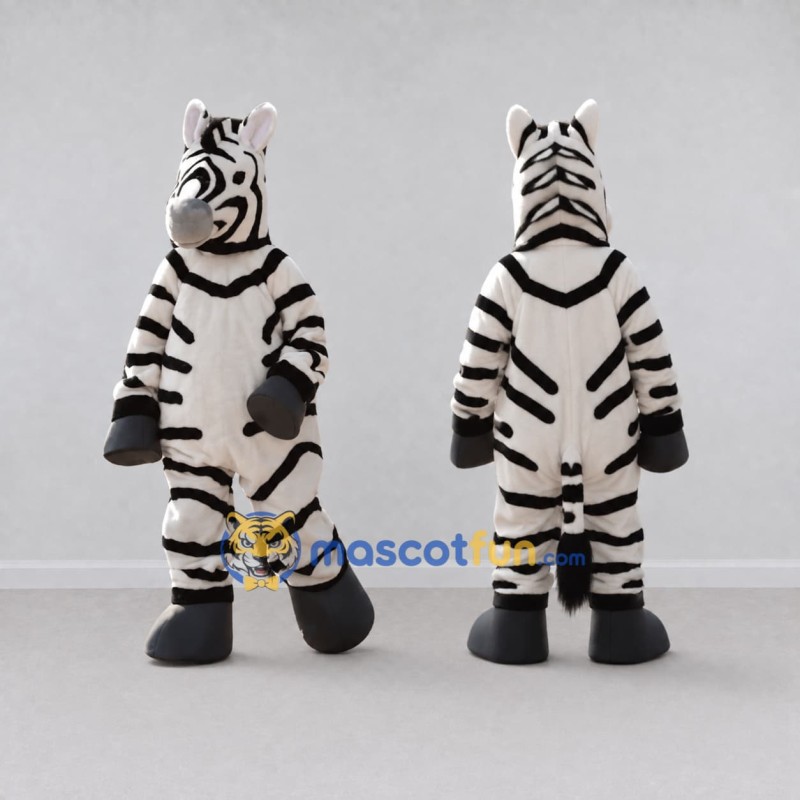 Custom Black and White Zebra Mascot Costume Adult Full Body Suit for Wildlife Events Custom Black and White Zebra Mascot Costume Adult Full Body Suit for Wildlife Events
