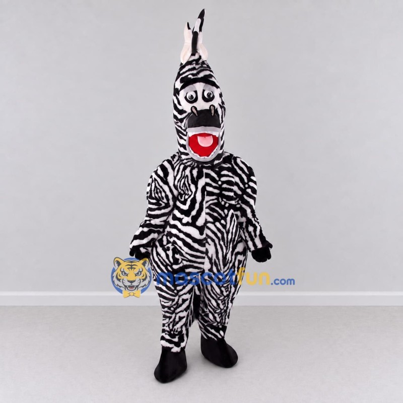 Custom Black and White Zebra Character Mascot Costume Adult Full Body Suit for School Events Custom Black and White Zebra Character Mascot Costume Adult Full Body Suit for School Events
