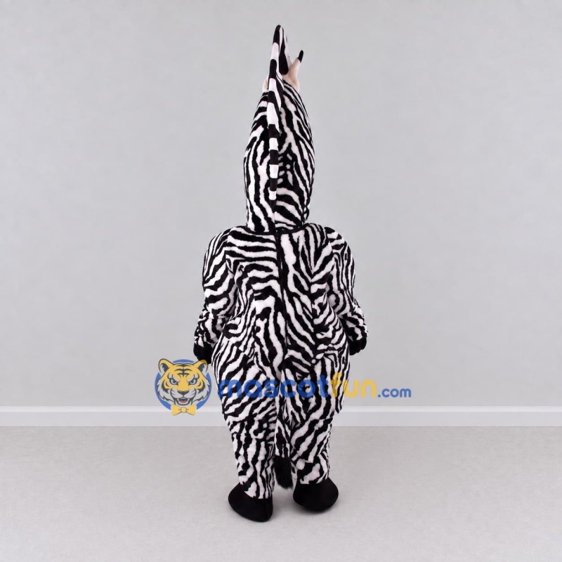 Custom Black and White Zebra Character Mascot Costume Adult Full Body Suit for School Events Custom Black and White Zebra Character Mascot Costume Adult Full Body Suit for School Events