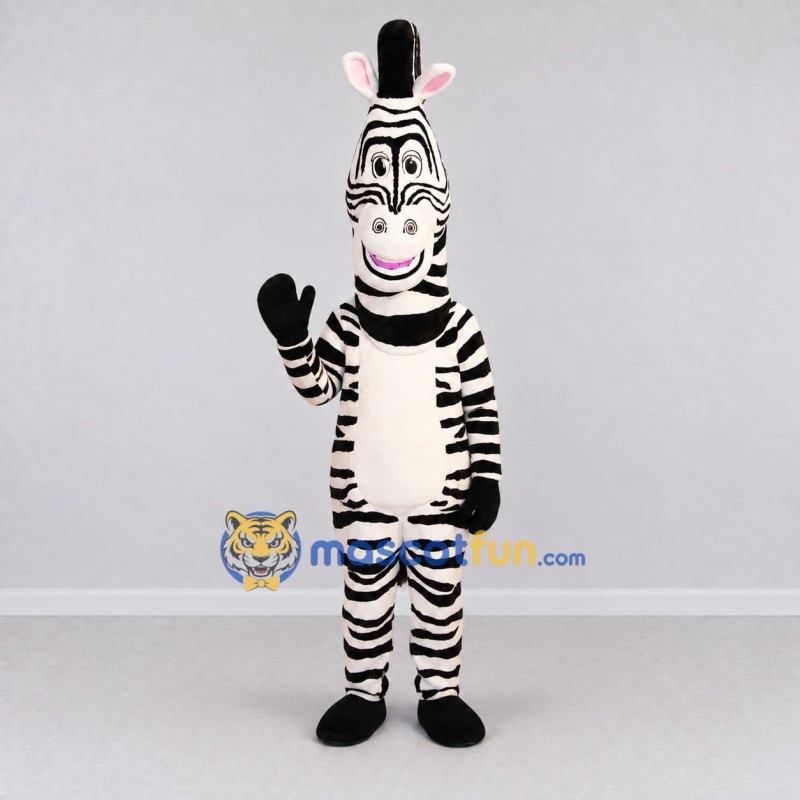 Custom Black and White Zebra Character Mascot Costume Adult Full Body Suit for School Events Custom Black and White Zebra Character Mascot Costume Adult Full Body Suit for School Events