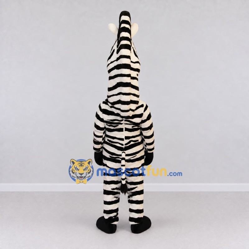 Custom Black and White Zebra Character Mascot Costume Adult Full Body Suit for School Events Custom Black and White Zebra Character Mascot Costume Adult Full Body Suit for School Events
