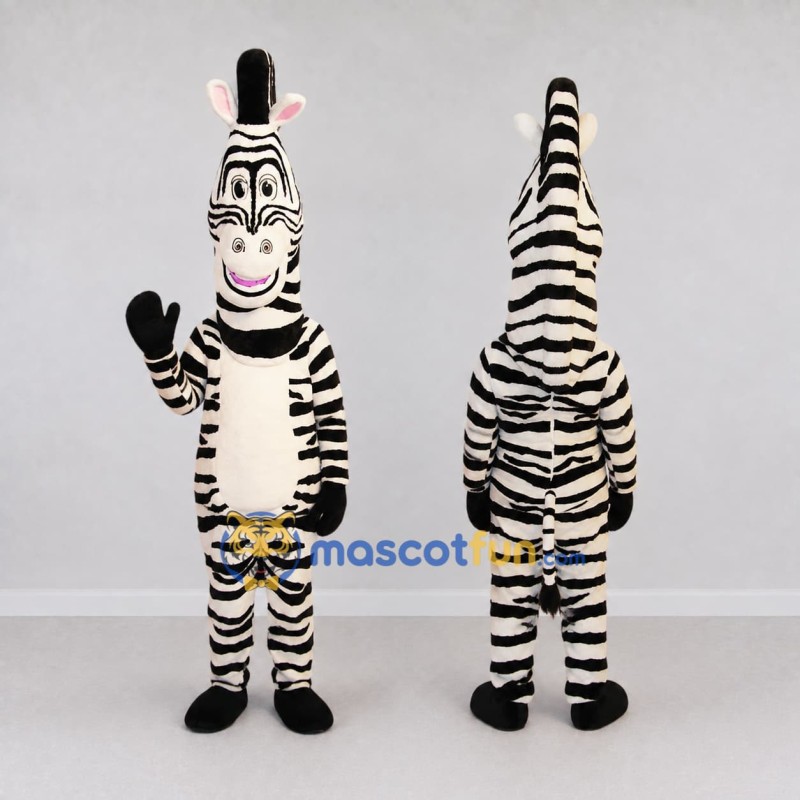 Custom Black and White Zebra Character Mascot Costume Adult Full Body Suit for School Events Custom Black and White Zebra Character Mascot Costume Adult Full Body Suit for School Events