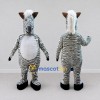 Custom Black and White Zebra with a White Mane Mascot Costume Adult Full Body Suit for Wildlife Events Custom Black and White Zebra with a White Mane Mascot Costume Adult Full Body Suit for Wildlife Events