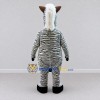 Custom Black and White Zebra with a White Mane Mascot Costume Adult Full Body Suit for Wildlife Events Custom Black and White Zebra with a White Mane Mascot Costume Adult Full Body Suit for Wildlife Events