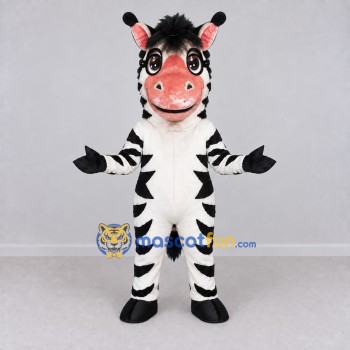 Custom Black and White Zebra Character Mascot Costume Adult Full Body Suit for School Events Custom Black and White Zebra Character Mascot Costume Adult Full Body Suit for School Events