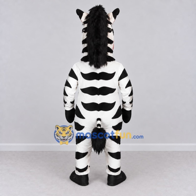 Custom Black and White Zebra Character Mascot Costume Adult Full Body Suit for School Events Custom Black and White Zebra Character Mascot Costume Adult Full Body Suit for School Events