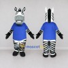 Custom Black and Blue Zebra in a T-Shirt Mascot Costume Adult Full Body Suit for School Events Custom Black and Blue Zebra in a T-Shirt Mascot Costume Adult Full Body Suit for School Events