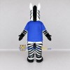 Custom Black and Blue Zebra in a T-Shirt Mascot Costume Adult Full Body Suit for School Events Custom Black and Blue Zebra in a T-Shirt Mascot Costume Adult Full Body Suit for School Events