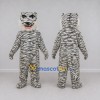 Custom White and Black Tiger Mascot Costume Adult Full Body Suit for Wildlife Events Custom White and Black Tiger Mascot Costume Adult Full Body Suit for Wildlife Events