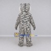 Custom White and Black Tiger Mascot Costume Adult Full Body Suit for Wildlife Events Custom White and Black Tiger Mascot Costume Adult Full Body Suit for Wildlife Events
