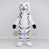Custom White and Black Tiger Mascot Costume Adult Full Body Suit for Wildlife Events Custom White and Black Tiger Mascot Costume Adult Full Body Suit for Wildlife Events