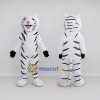 Custom White and Black Tiger Mascot Costume Adult Full Body Suit for Wildlife Events Custom White and Black Tiger Mascot Costume Adult Full Body Suit for Wildlife Events