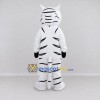 Custom White and Black Tiger Mascot Costume Adult Full Body Suit for Wildlife Events Custom White and Black Tiger Mascot Costume Adult Full Body Suit for Wildlife Events