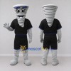 Custom Gray and Black Tornado in Sportswear Mascot Costume Adult Full Body Suit for Sports Events Custom Gray and Black Tornado in Sportswear Mascot Costume Adult Full Body Suit for Sports Events