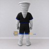 Custom Gray and Black Tornado in Sportswear Mascot Costume Adult Full Body Suit for Sports Events Custom Gray and Black Tornado in Sportswear Mascot Costume Adult Full Body Suit for Sports Events