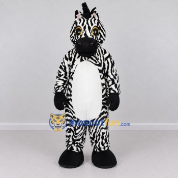 Custom Black and White Zebra Character Mascot Costume Adult Full Body Suit for School Events Custom Black and White Zebra Character Mascot Costume Adult Full Body Suit for School Events