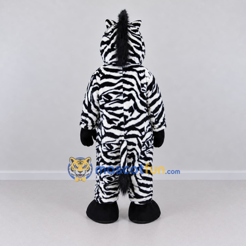 Custom Black and White Zebra Character Mascot Costume Adult Full Body Suit for School Events Custom Black and White Zebra Character Mascot Costume Adult Full Body Suit for School Events