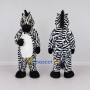 Custom Black and White Zebra Character Mascot Costume Adult Full Body Suit for School Events