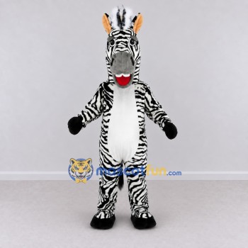 Custom Black and White Zebra Mascot Costume Adult Full Body Suit for Wildlife Events Custom Black and White Zebra Mascot Costume Adult Full Body Suit for Wildlife Events